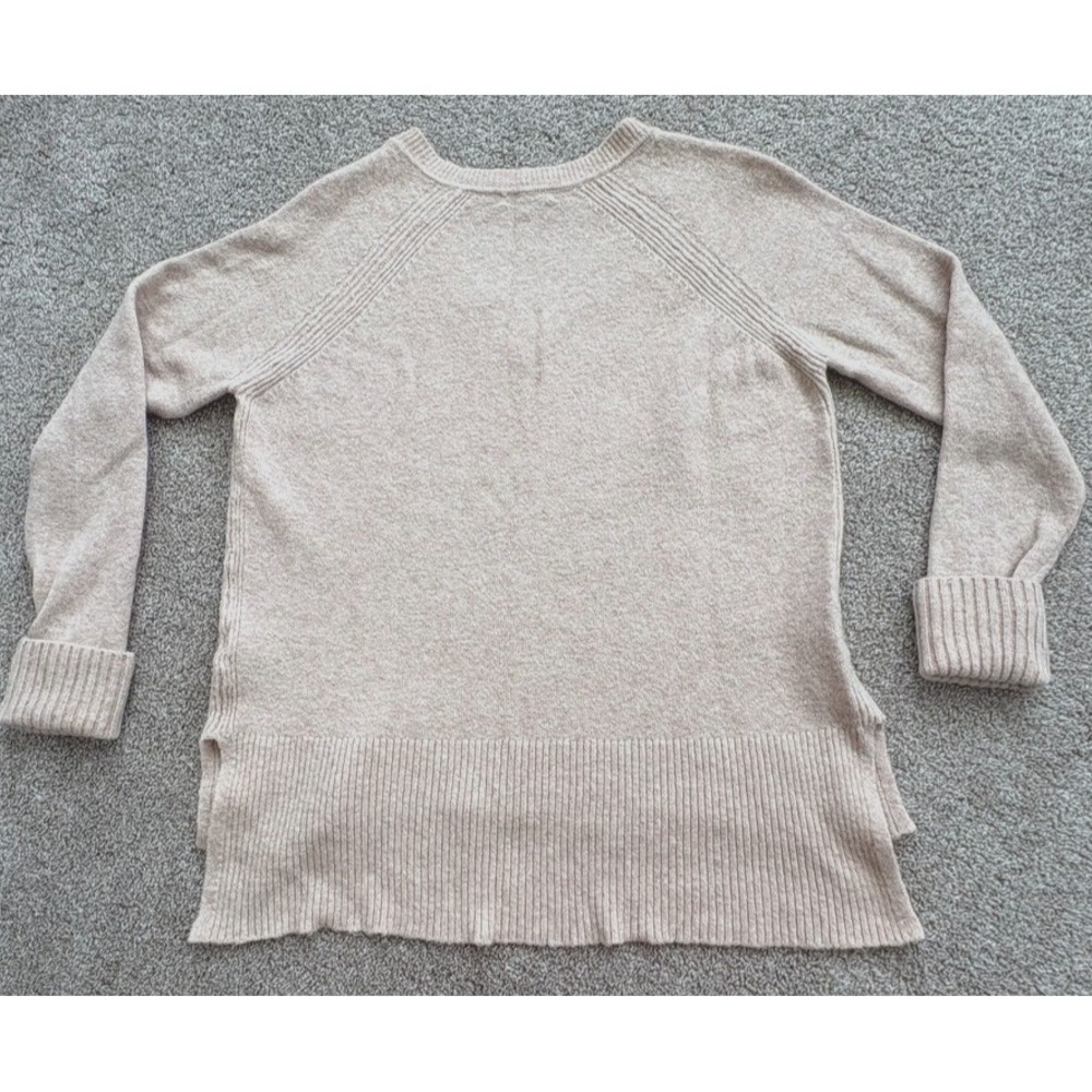 J.Crew‎ Merino Wool Alpaca Blend V-Neck Sweater Womens Small Neutral Beige EUC - Picture 8 of 13